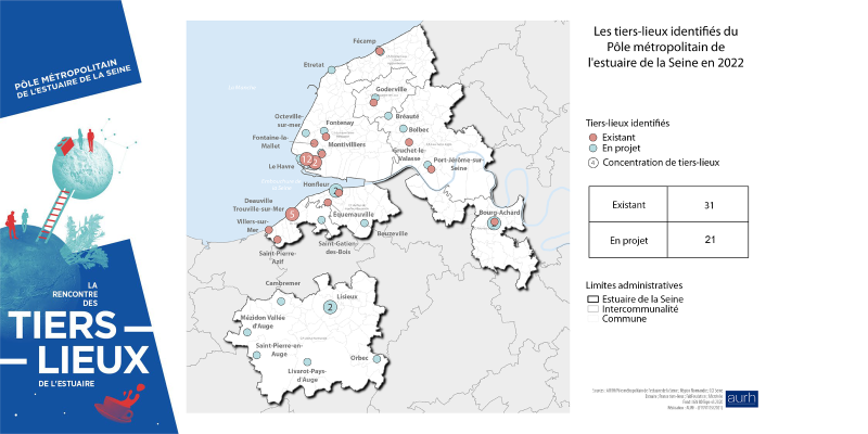 Les tiers-lieux dans l’estuaire de la Seine
