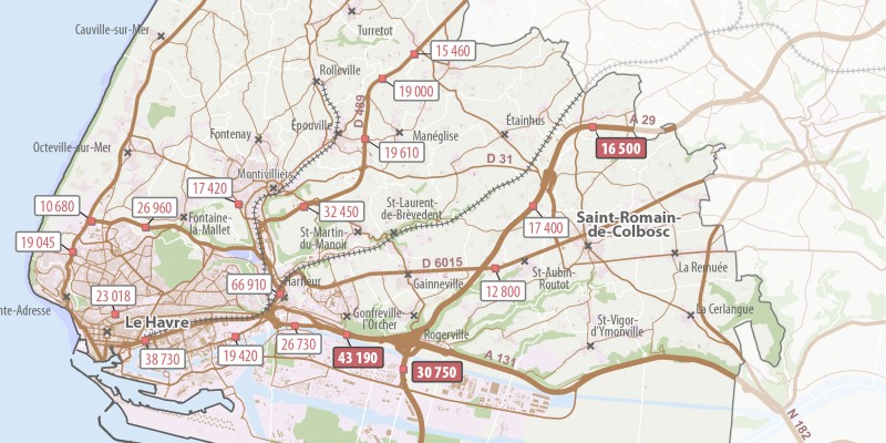 Le trafic routier dans la Communauté urbaine du Havre