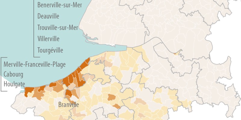 Le poids des lits touristiques dans l'estuaire de la Seine