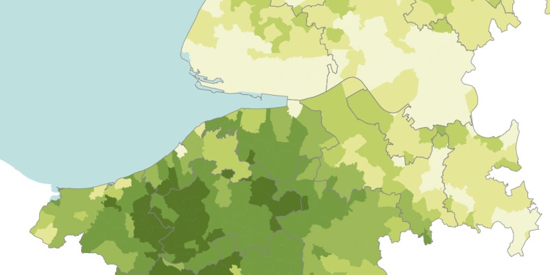 La densité de haies dans l'estuaire de la Seine