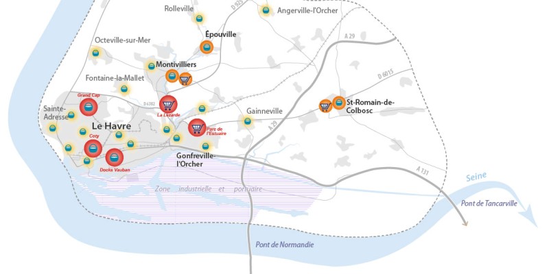 L'armature commerciale dans la communauté urbaine du Havre
