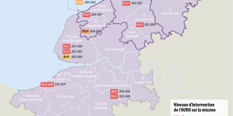 Carte des documents de planification en cours