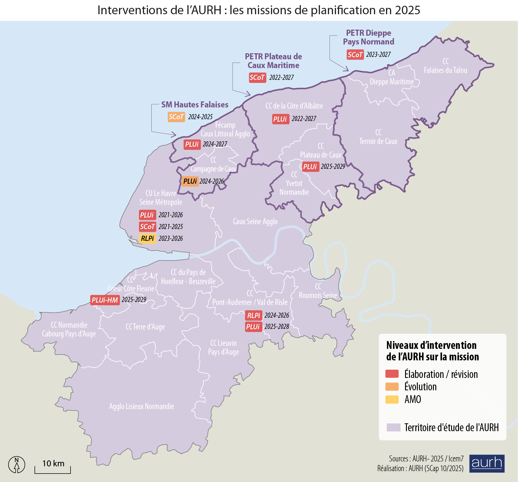 Interventions de l'AURH : les missions de planification en 2025