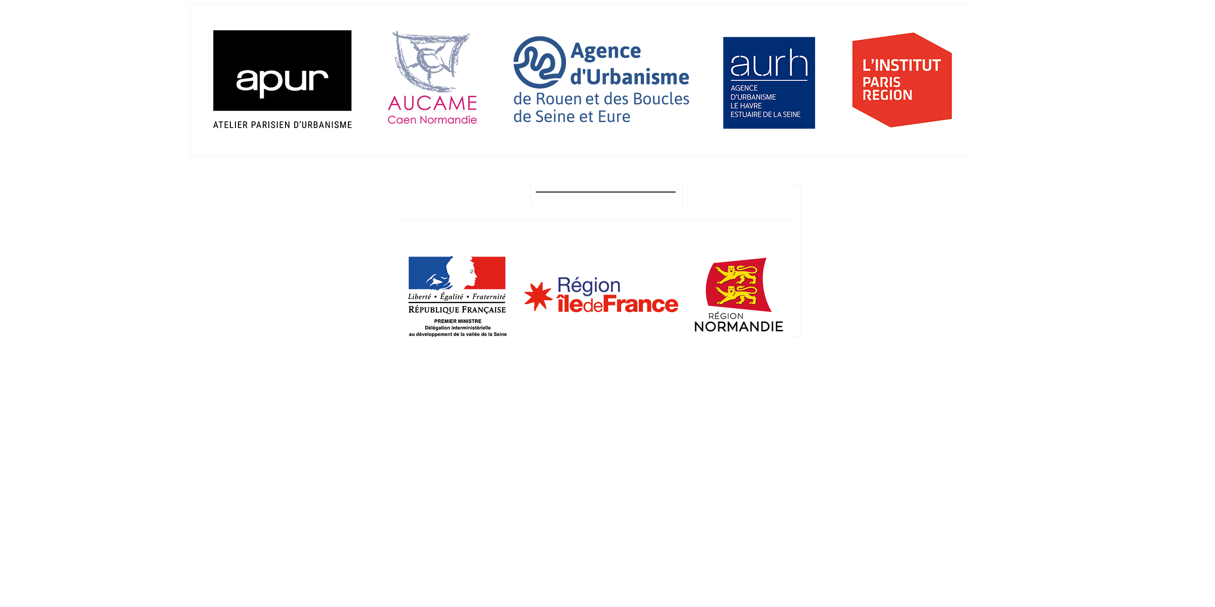 VdSeine - Bandeau des logos des agences d'urbanisme de la Vallée de la Seine